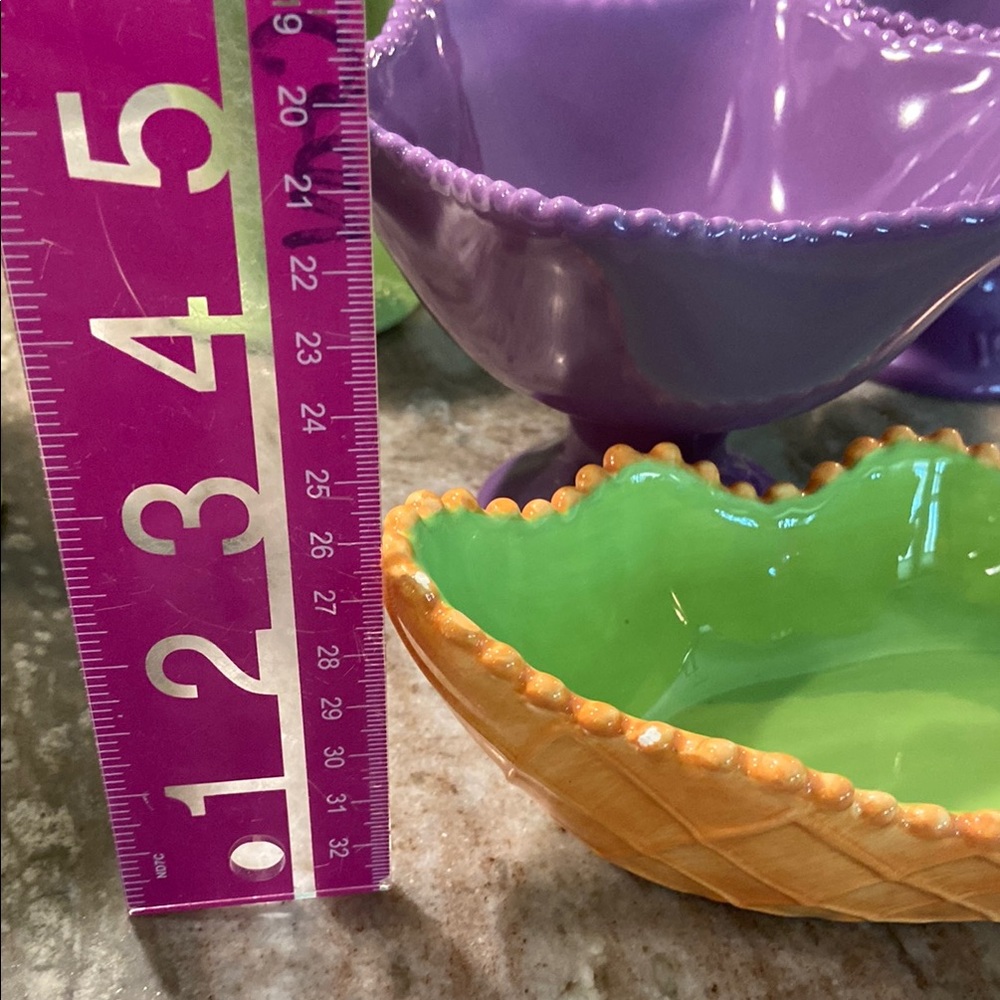 Colorful Ceramic Ice Cream Dish Set - Picture 14 of 14